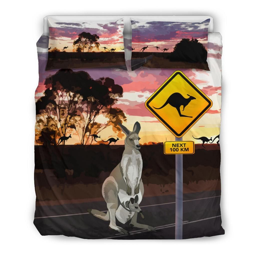 Australia Kangaroo Duvet Cover Set Kangaroo Sign