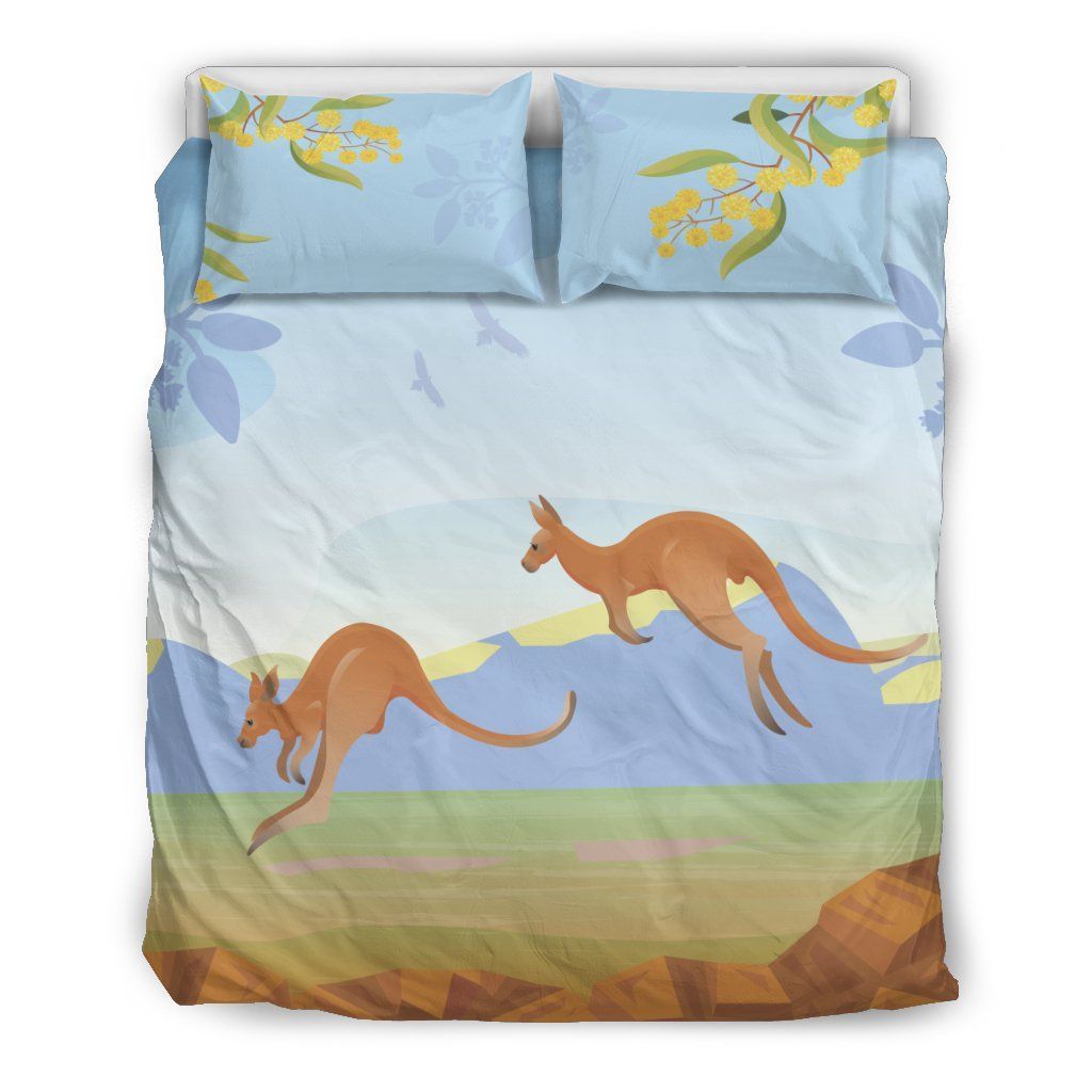 Australia Kangaroo Duvet Cover Set Mimosa