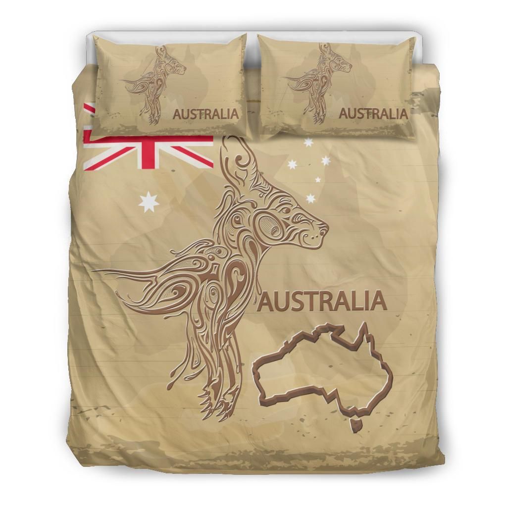Australia Kangaroo Duvet Cover Set Vintage