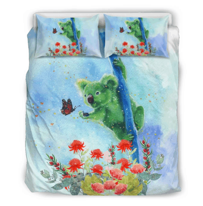 Australia Koala Catch Butterfly Bedding Set