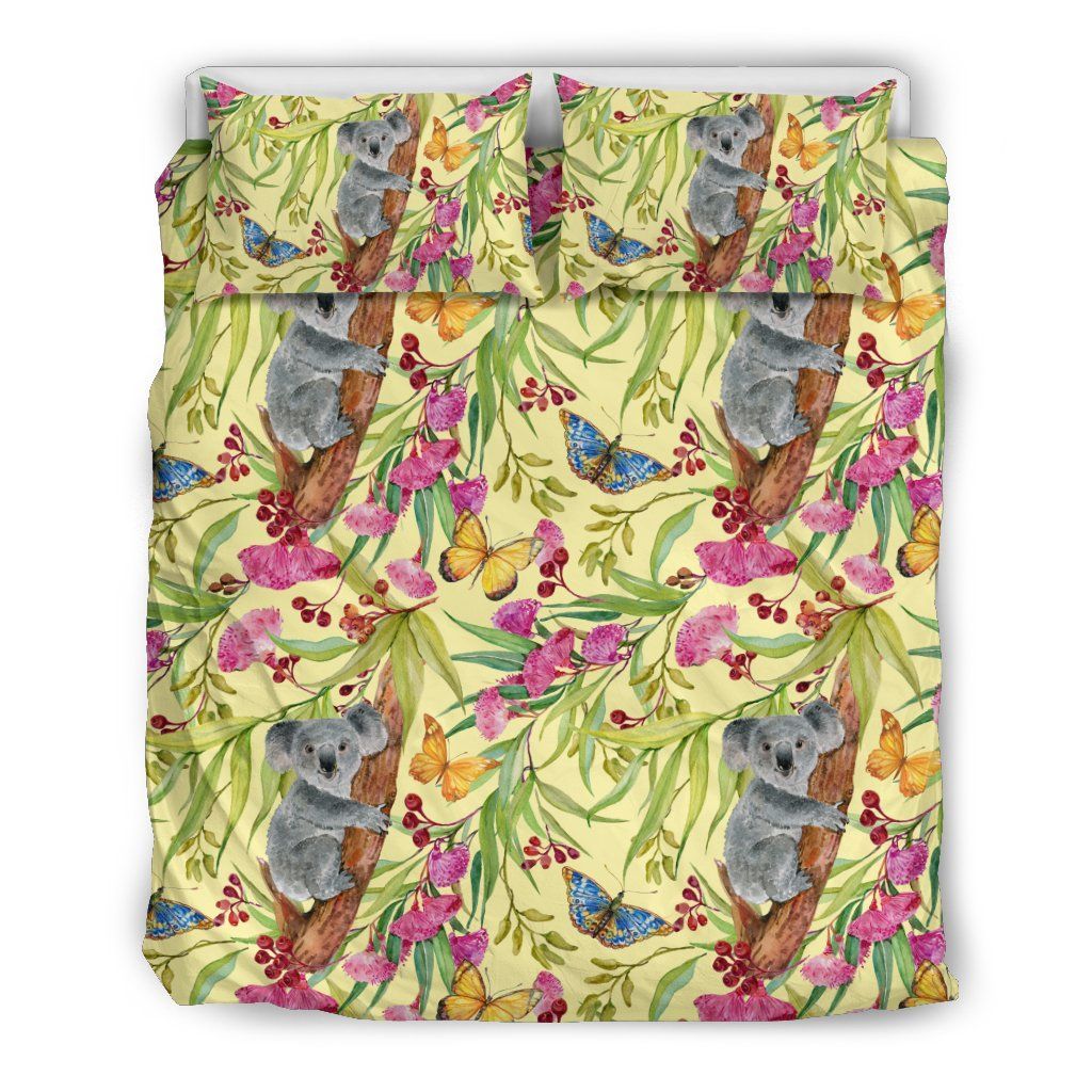 Australia Koala Duvet Cover Set Butterflies