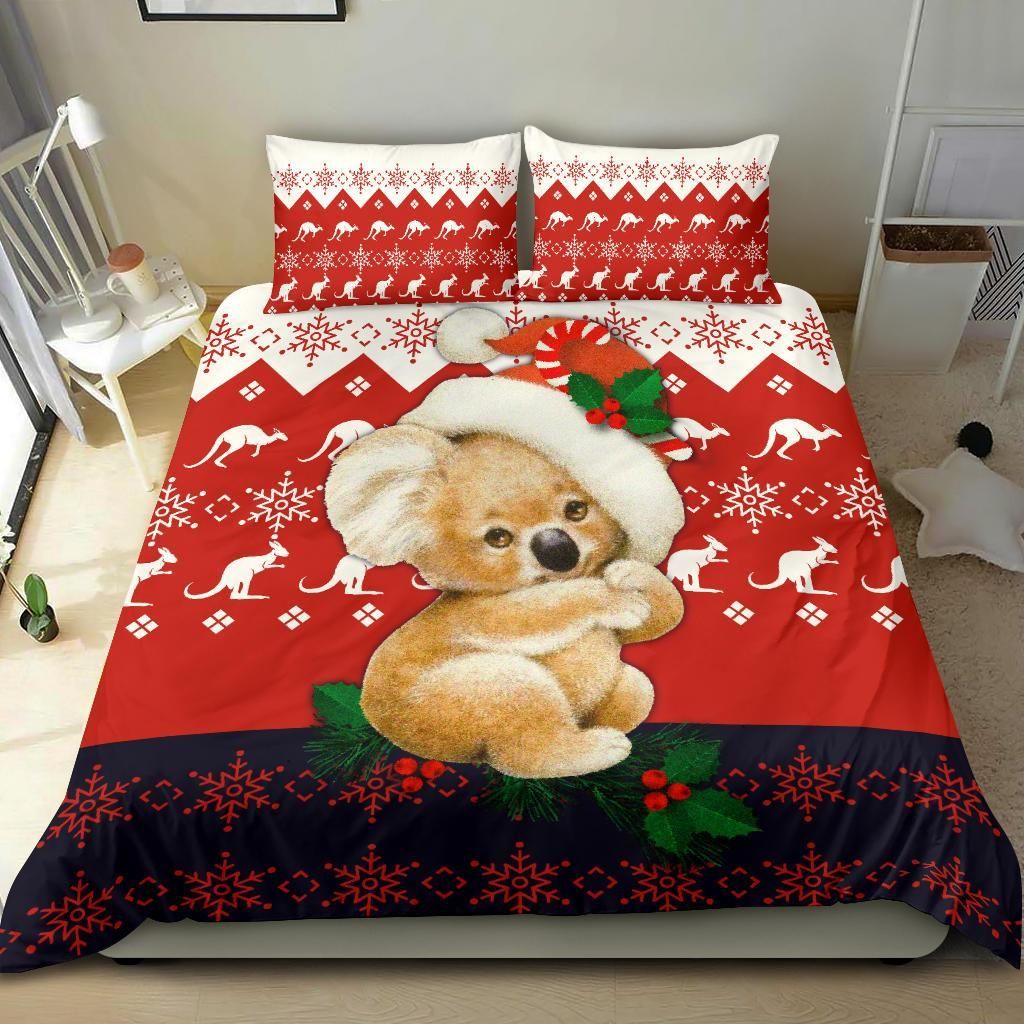 Australia Koala Duvet Cover Set Cute Christmas Koala