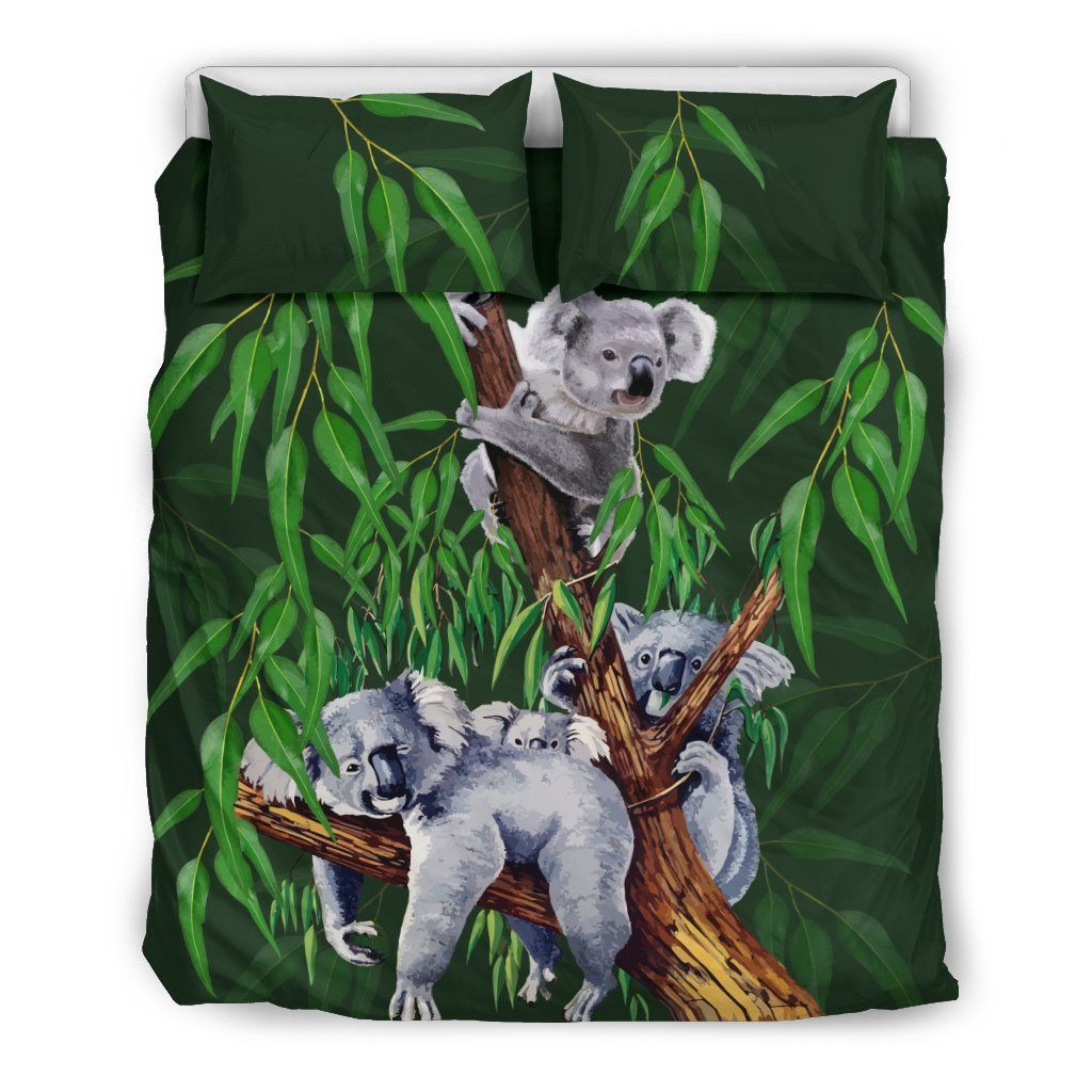 Australia Koala Duvet Cover Set Family On The Tree