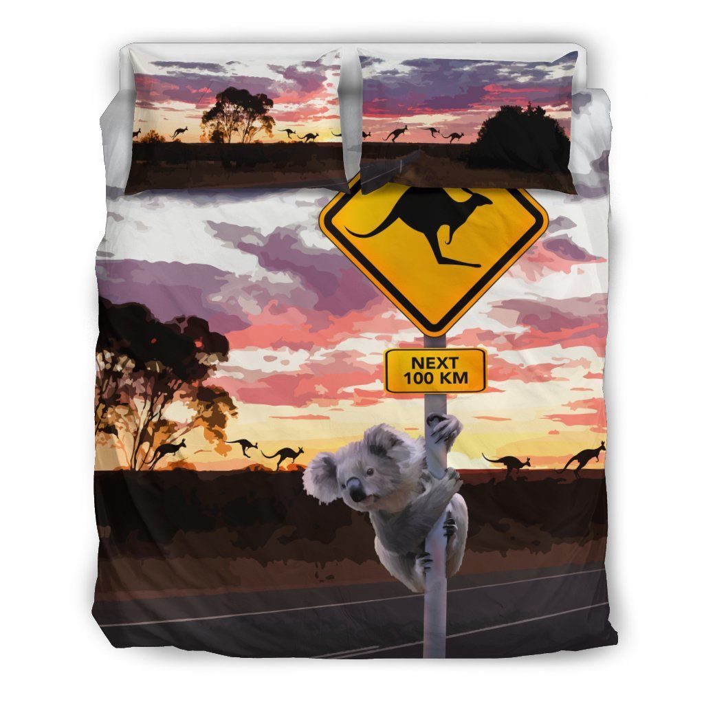 Australia Koala Duvet Cover Set Koala Sign Beige