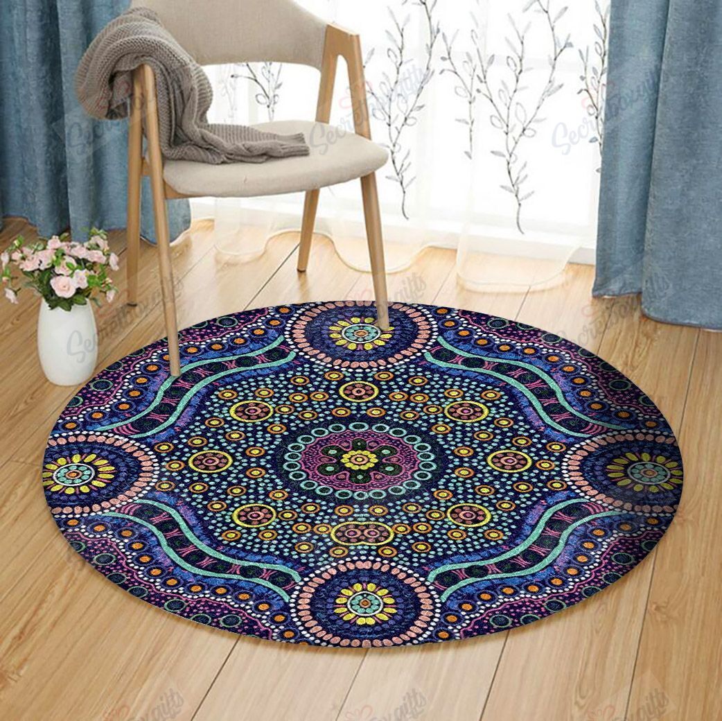 Australian Aboriginal Round Carpet