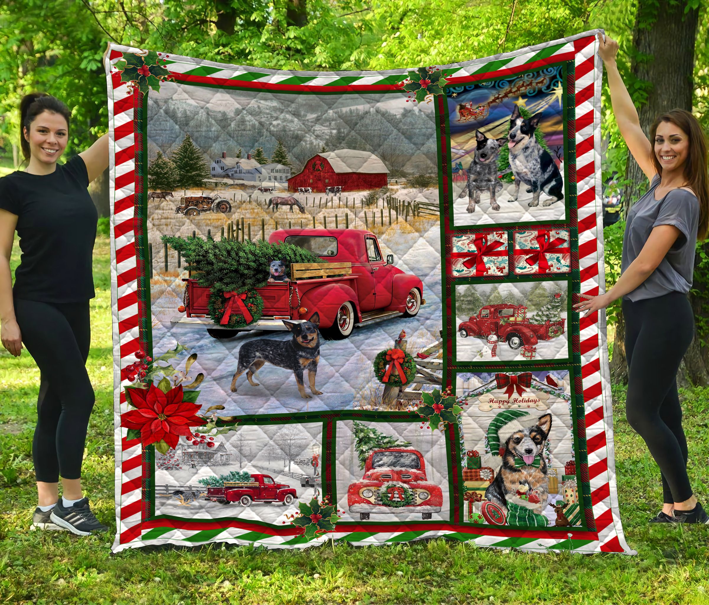 Australian Cattle Christmas MMC1411701 Quilt Blanket