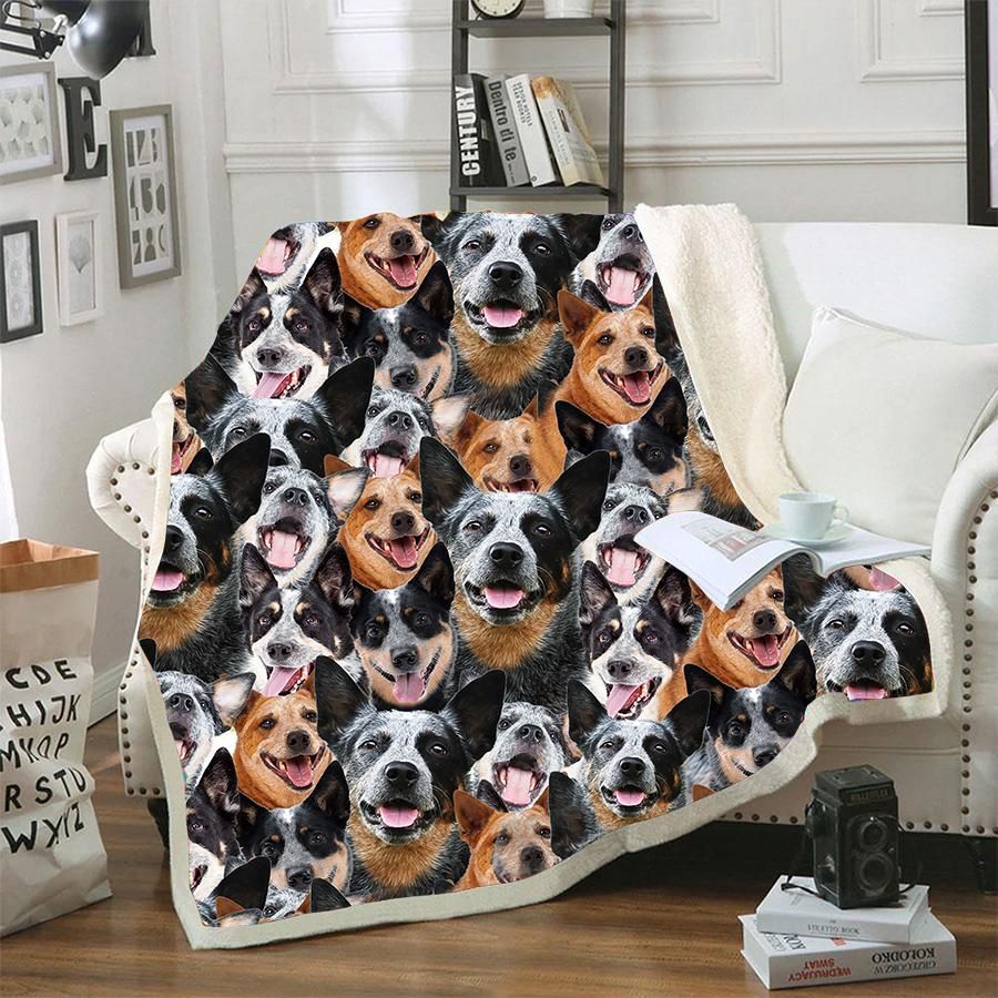 Australian Cattle Sherpa Fleece Blanket