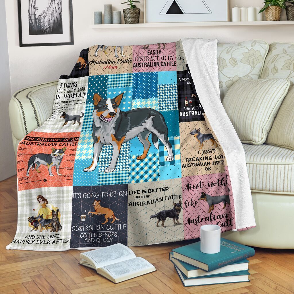 Australian Cattle Sherpa Fleece Blanket