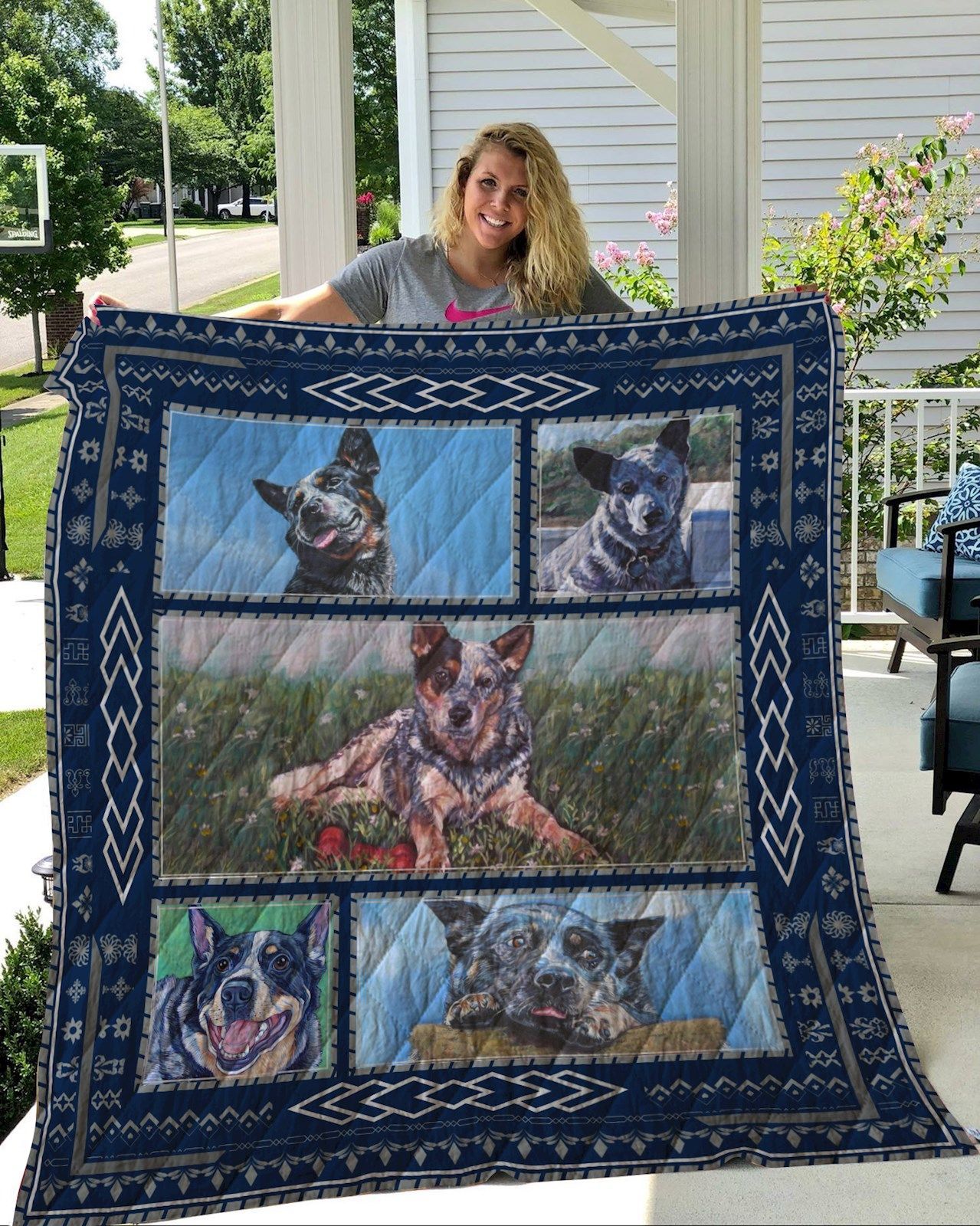 Australian Cattle Dog Sherpa Fleece Blanket