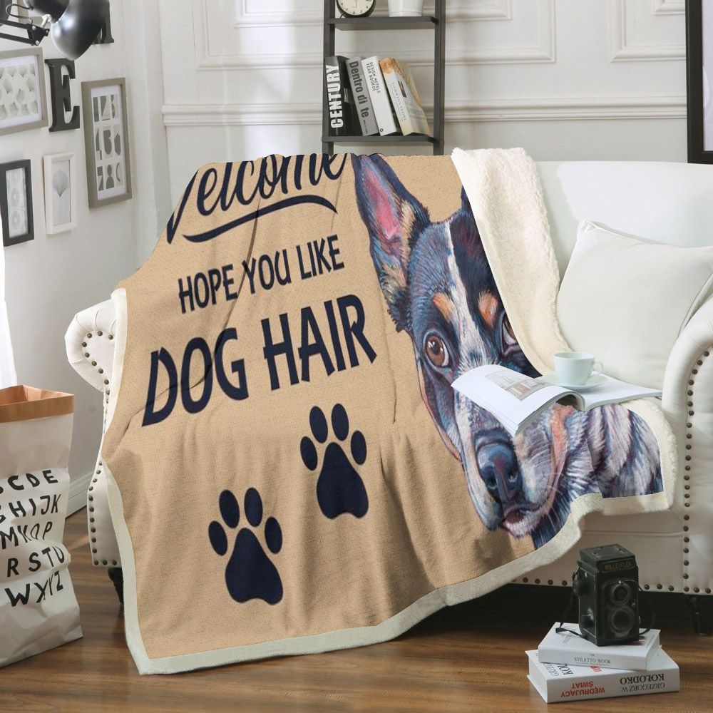 Australian Cattle Dog Sherpa Fleece Blanket