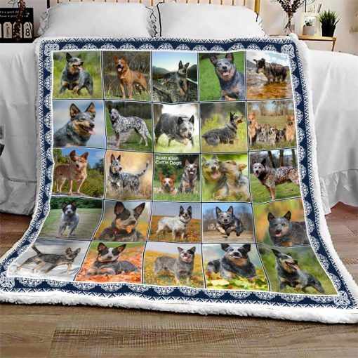 Australian Cattle Dog Sherpa Fleece Blanket