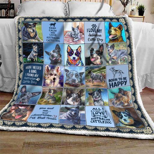 Australian Cattle Dog Sherpa Fleece Blanket