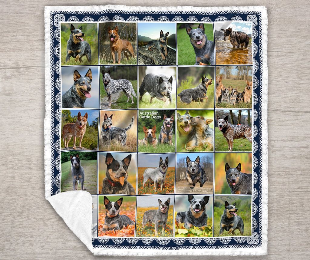 Australian Cattle Dog Sherpa Fleece Blanket