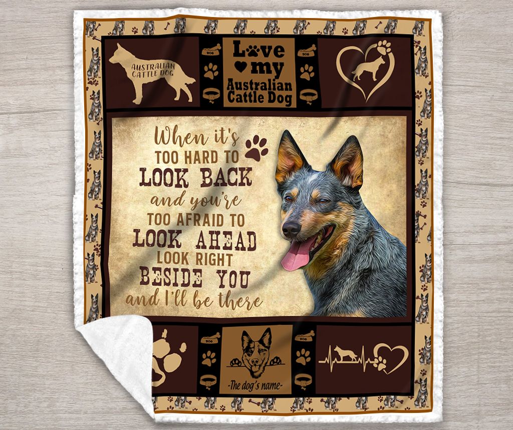 Australian Cattle Dog Sherpa Fleece Blanket