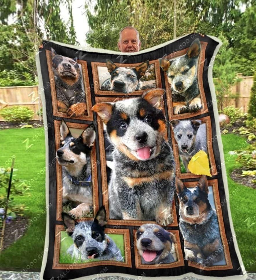 Australian Cattle Dog Sherpa Fleece Blanket