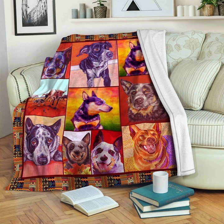 Australian Cattle Dog Sherpa Fleece Blanket