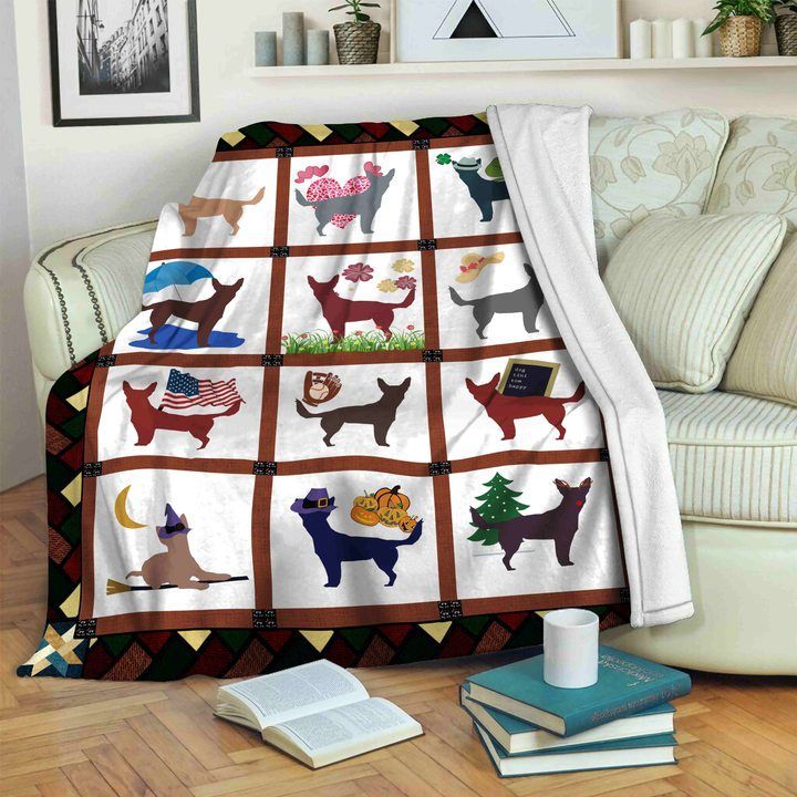 Australian Cattle Dog Sherpa Fleece Blanket
