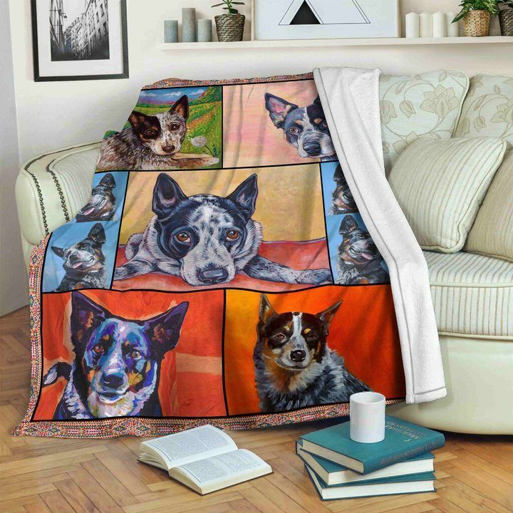 Australian Cattle Dog Sherpa Fleece Blanket