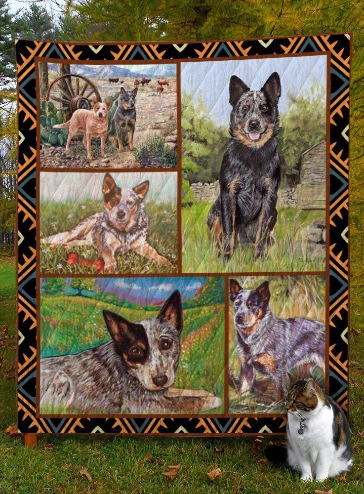 Australian Cattle Dog D8021 Quilt Blanket