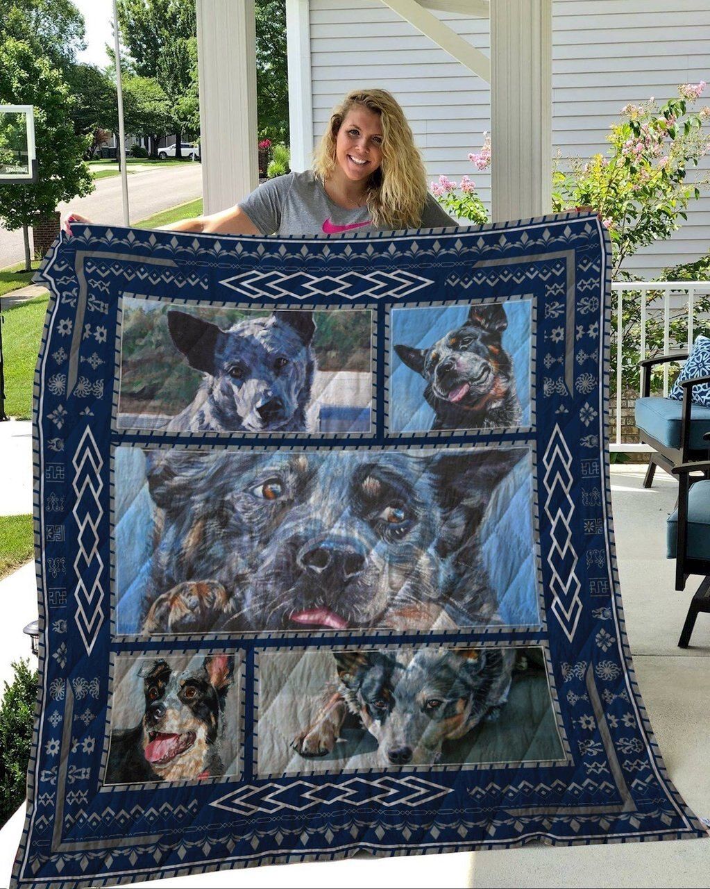 Australian Cattle Dog In Action Quilt Blanket DHC31121059TD