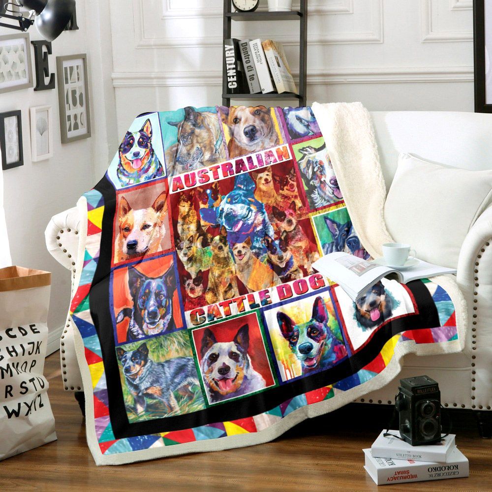 Australian Cattle Sherpa Fleece Blanket