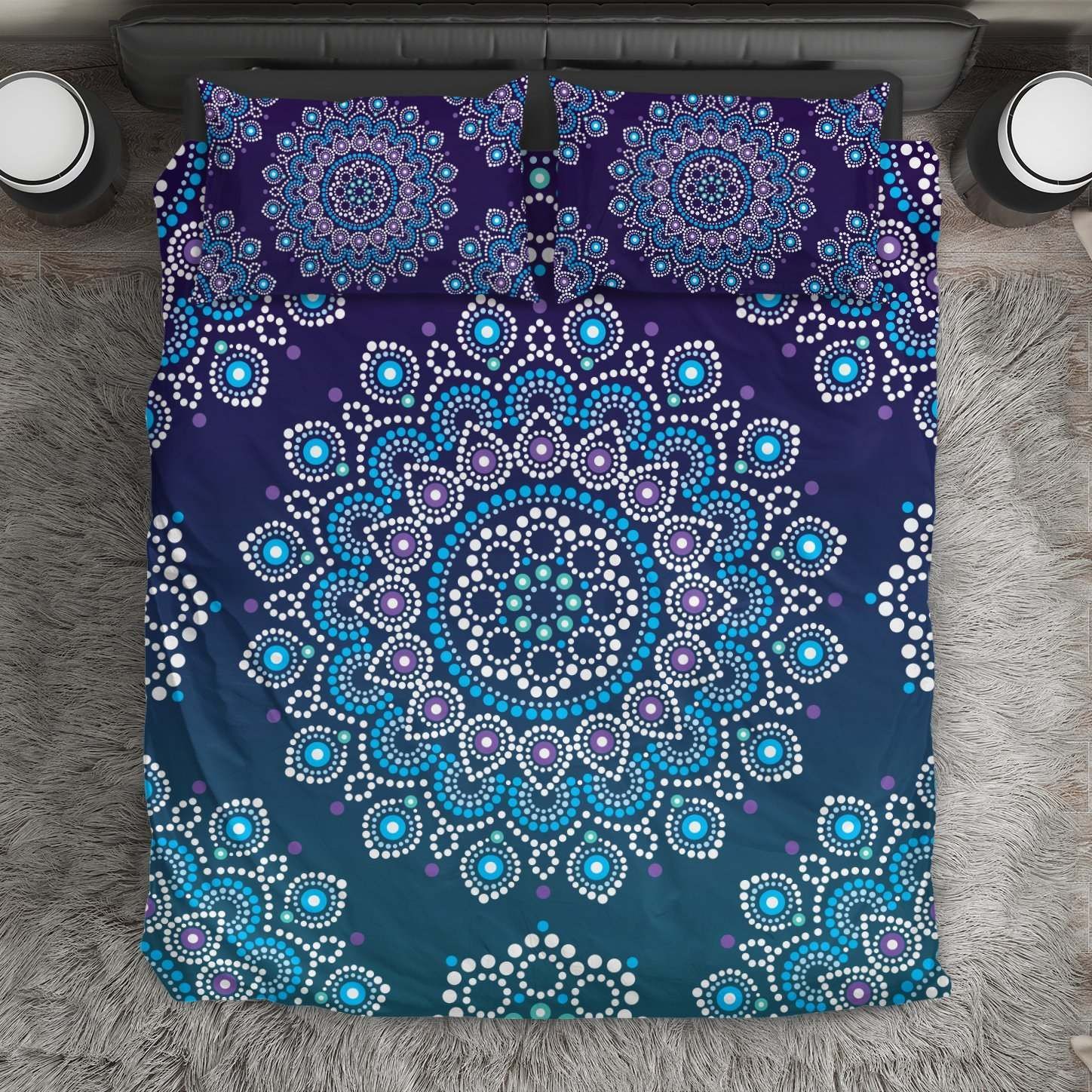 Australian Duvet Cover Set Dot Painting Mandala