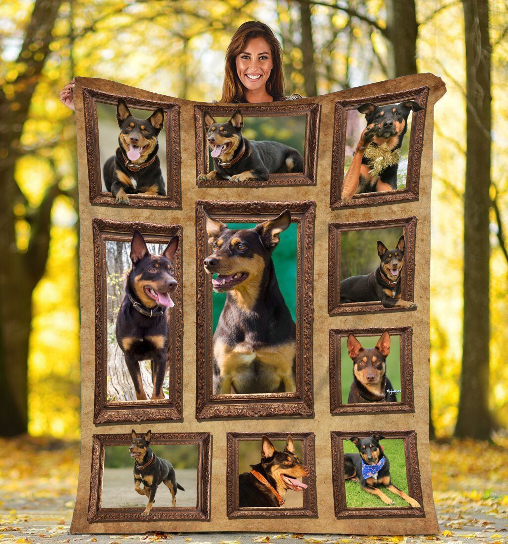Australian Kelpie Dog Sherpa Fleece Blanket