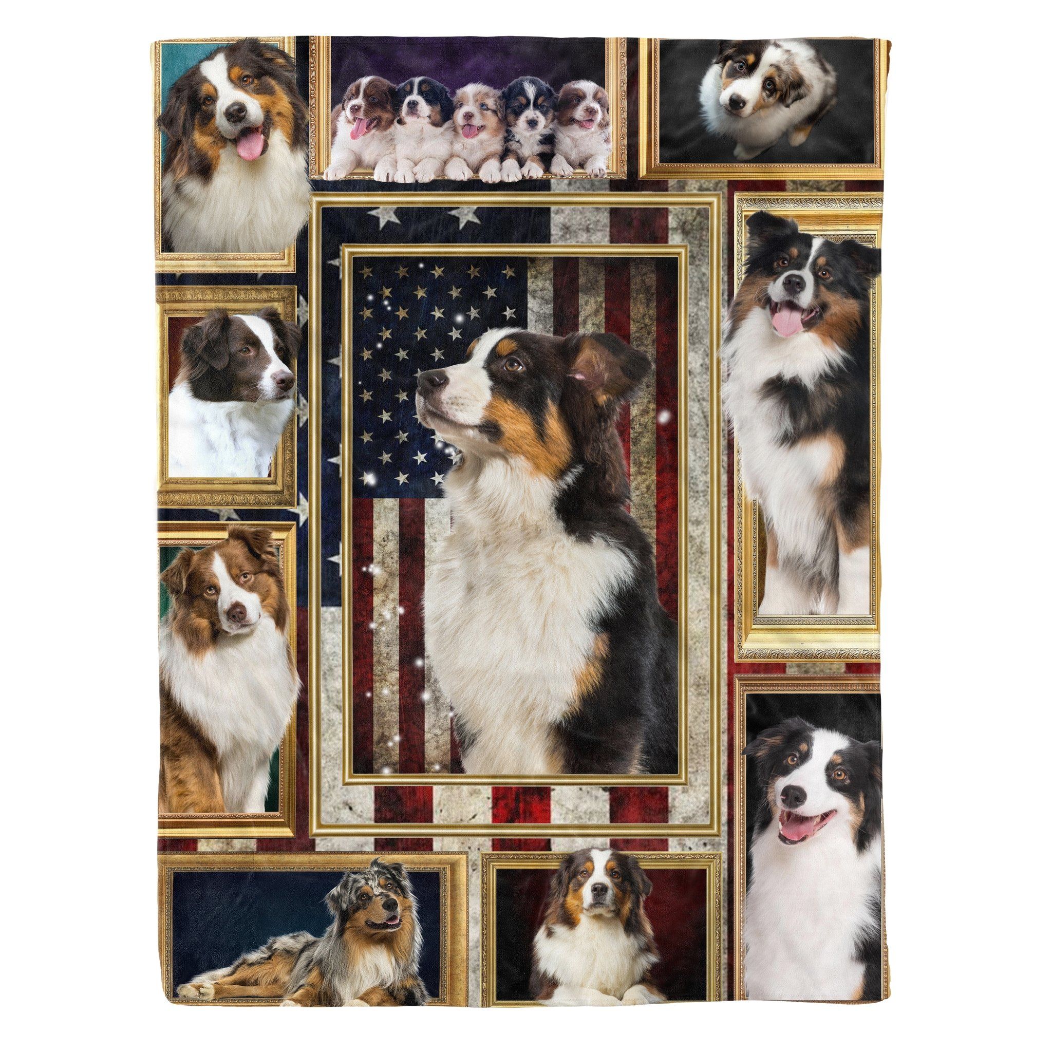 Australian Shepherd Fleece Blanket