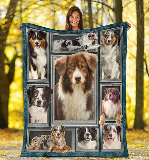 Australian Shepherd Fleece Blanket