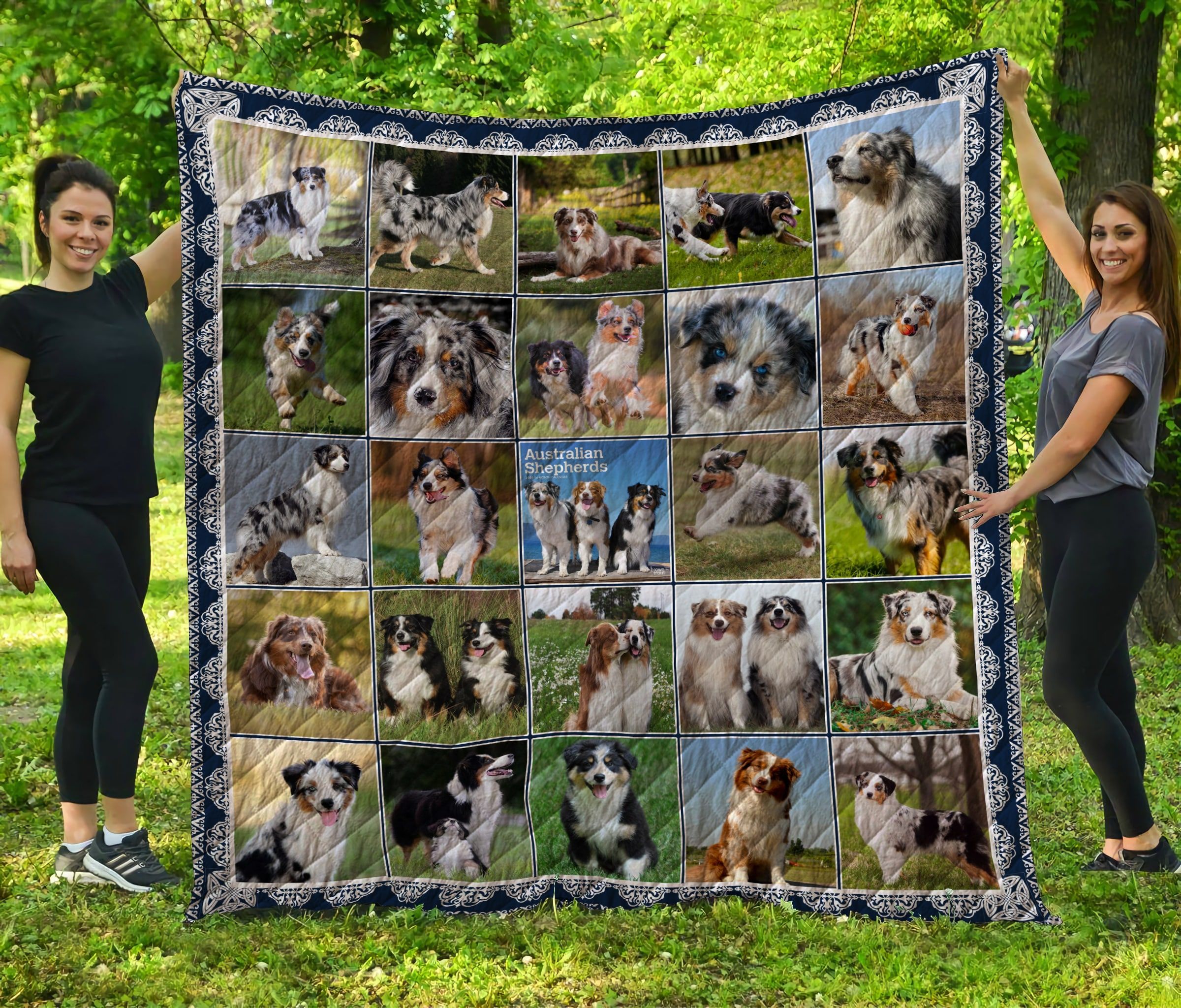 Australian Shepherd Velvet Mood Quilt Blanket Dhc04011392Dd