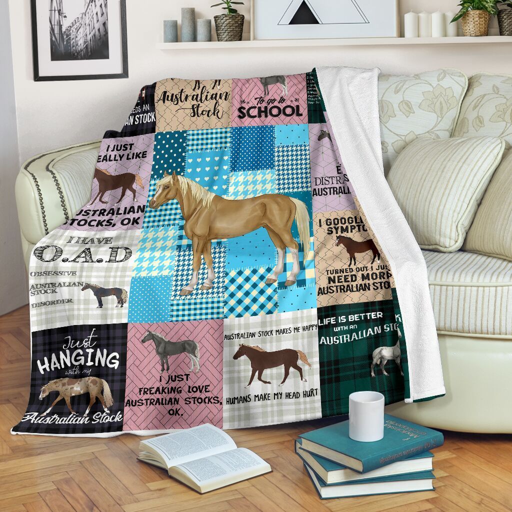 Australian Stock Horse Sherpa Fleece Blanket