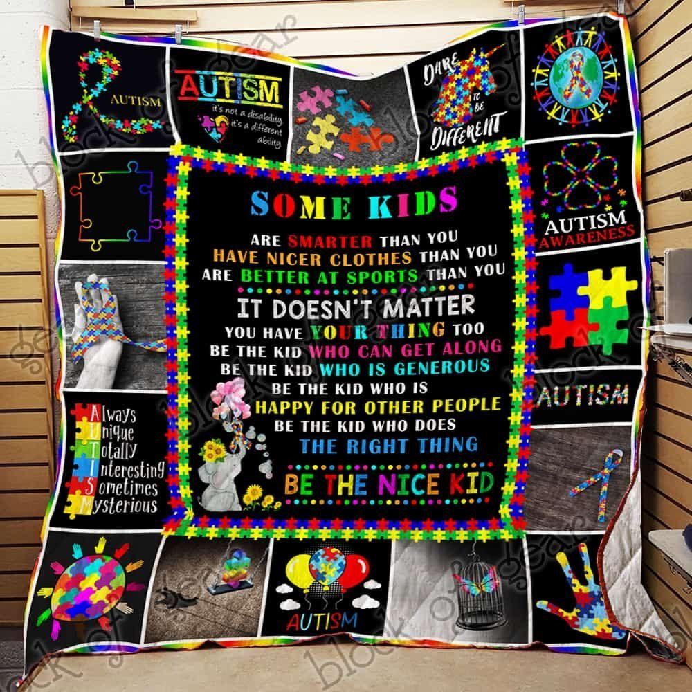 Autism Awareness CL18100032MDQ Quilt Blanket