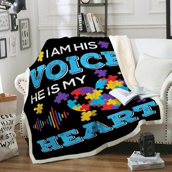 Autism Awareness Sherpa Fleece Blanket