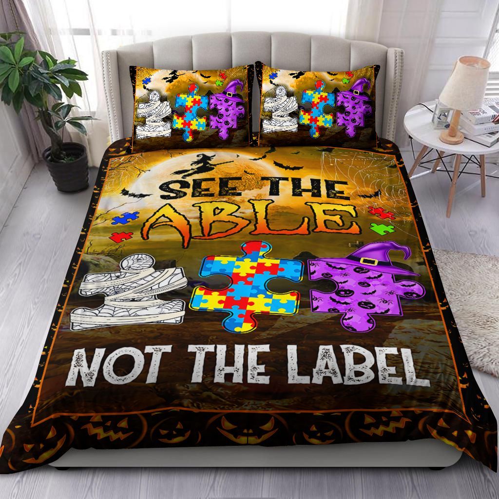 Autism Awareness Halloween Bedding Set
