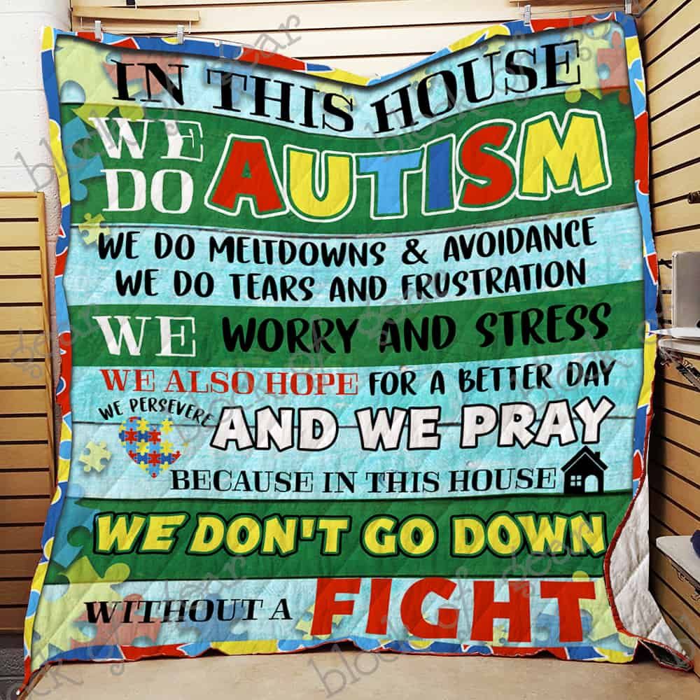 Autism CL19100059MDQ Quilt Blanket