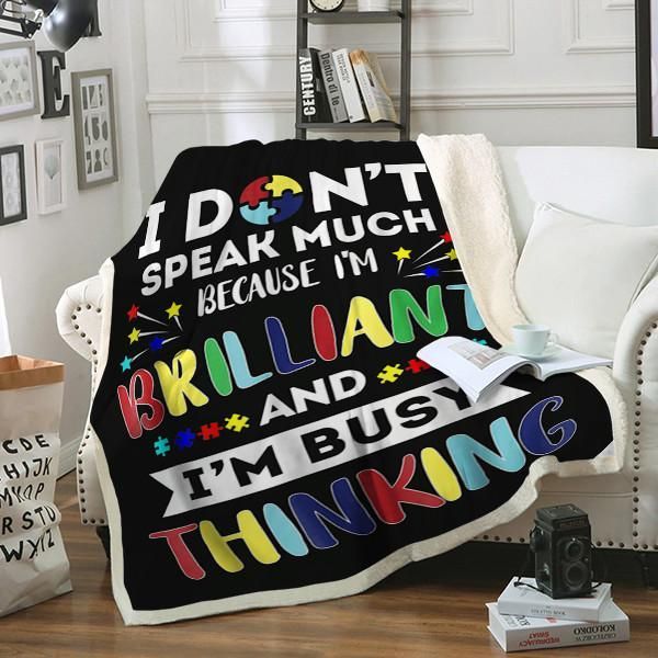 Autism Sherpa Fleece Blanket