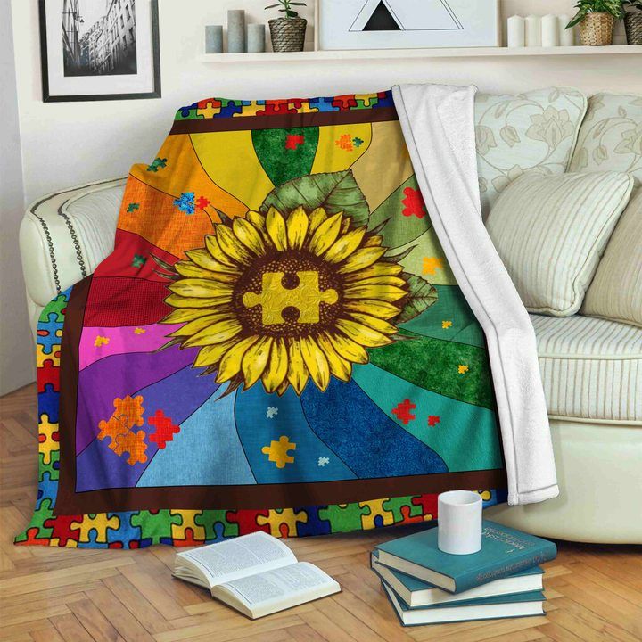 Autism Sherpa Fleece Blanket