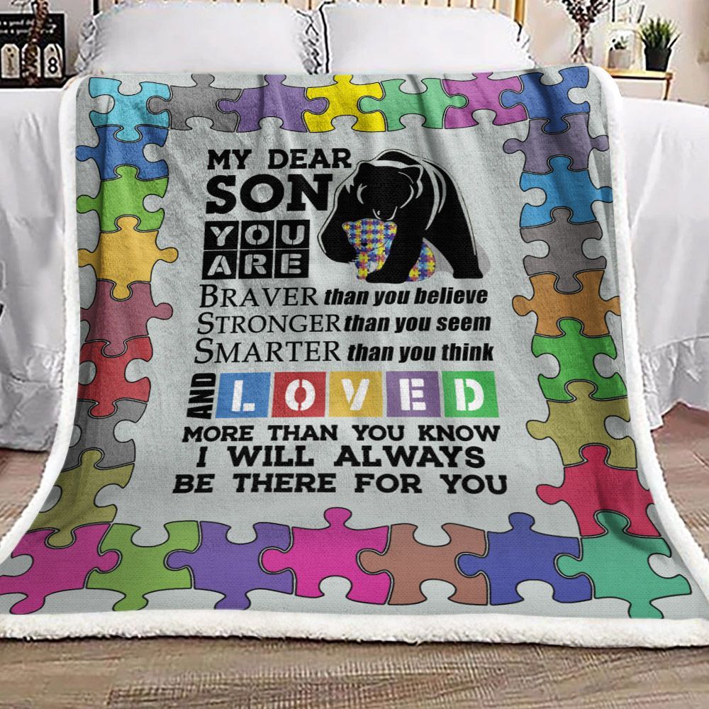 Autism Sherpa Fleece Blanket
