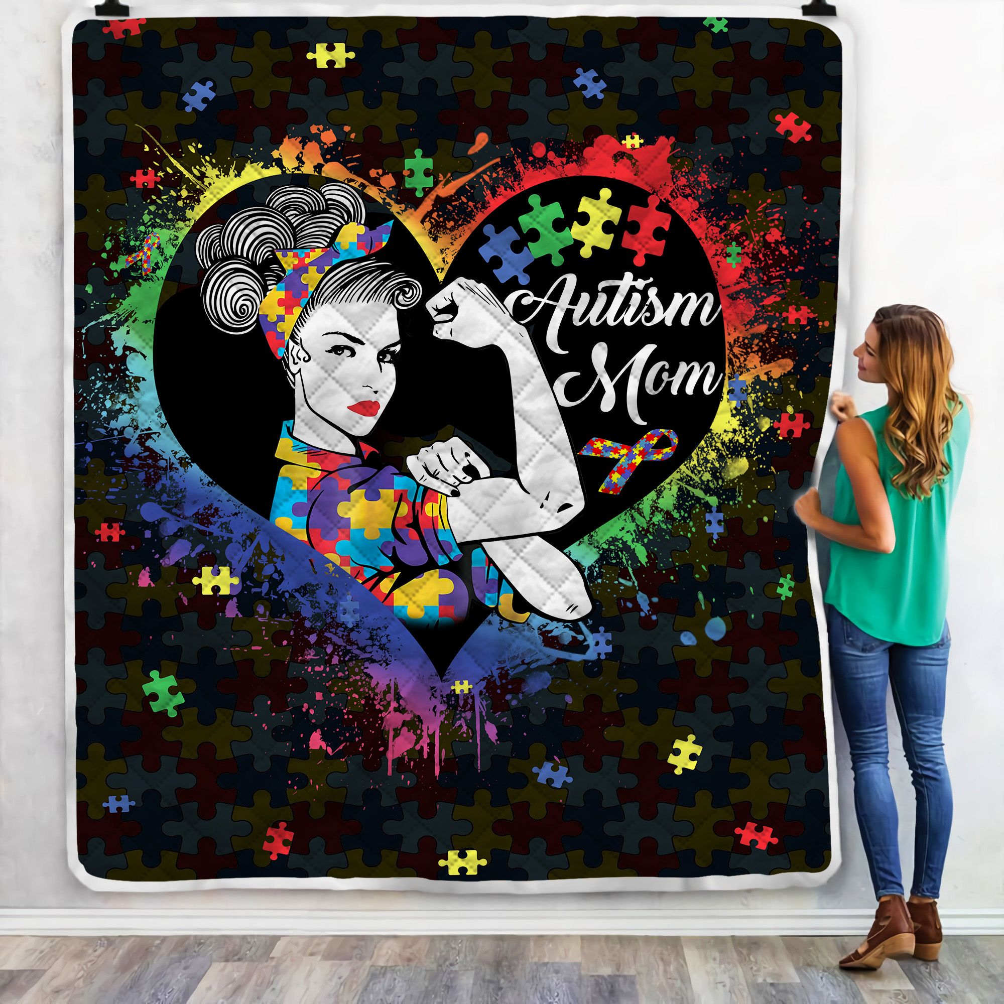 Autism Mom Fleece Blanket
