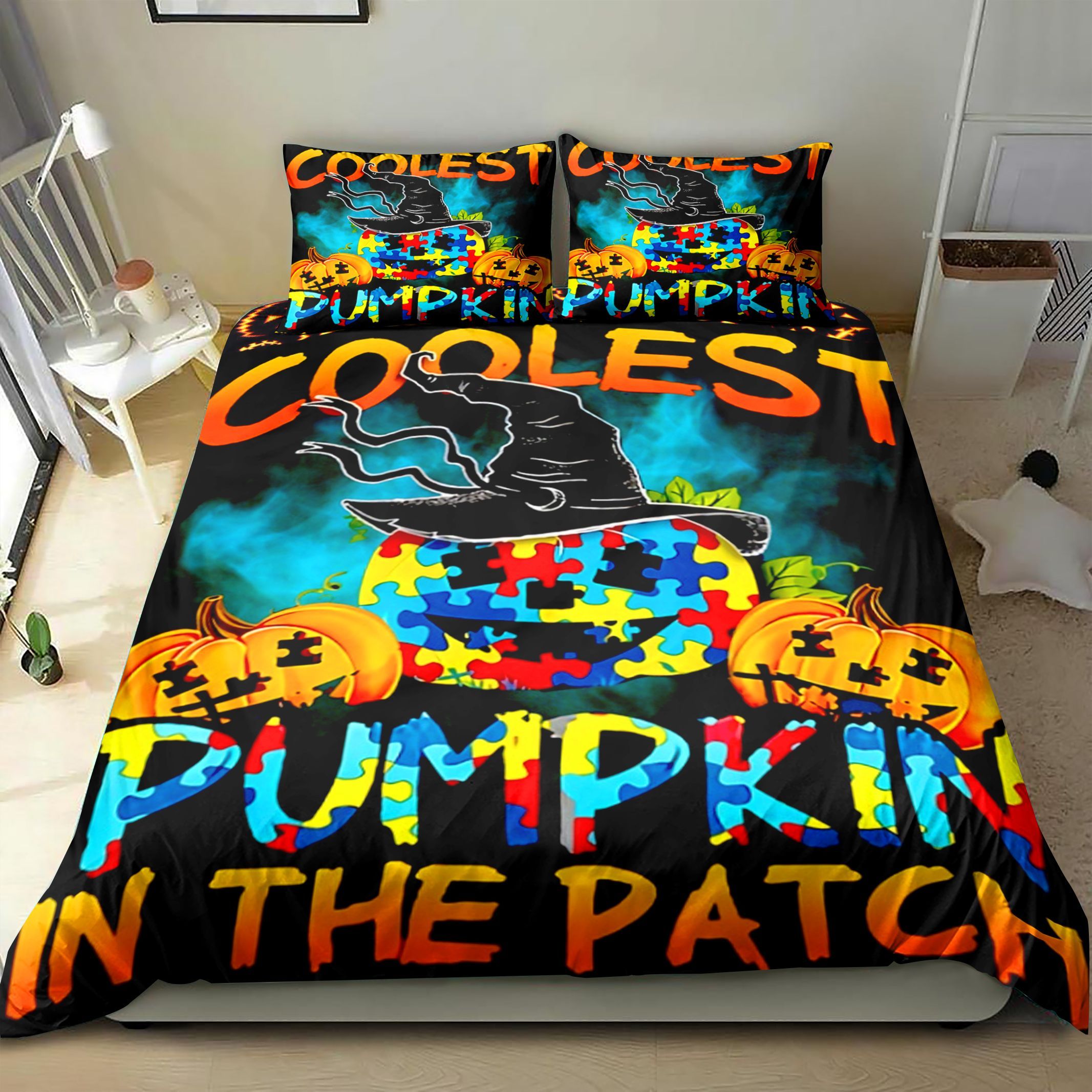 Autism Pumpkin Bedding Set