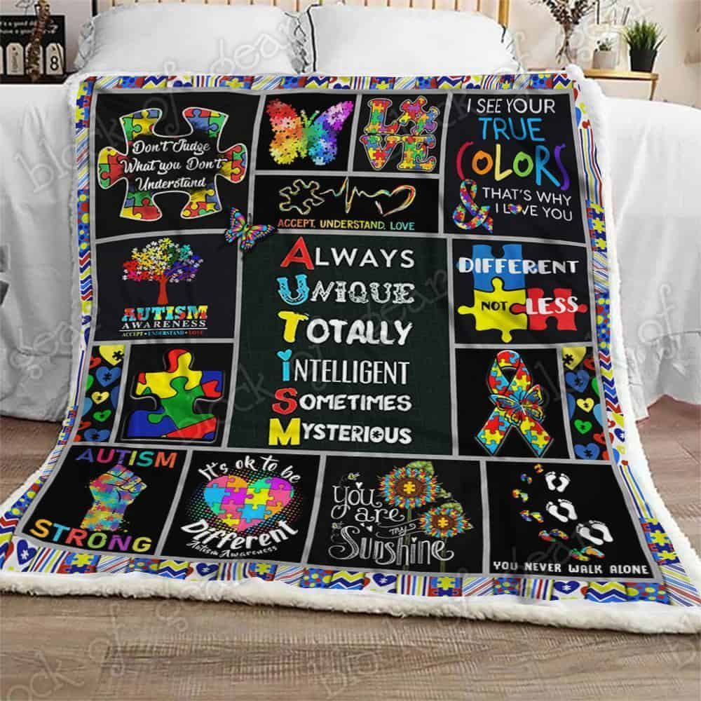 Autism Strong Fleece Blanket