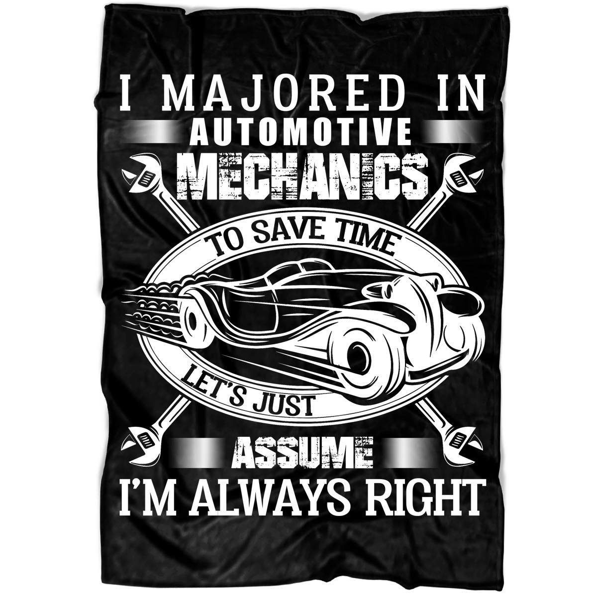Automotive Mechanics Sherpa Fleece Blanket