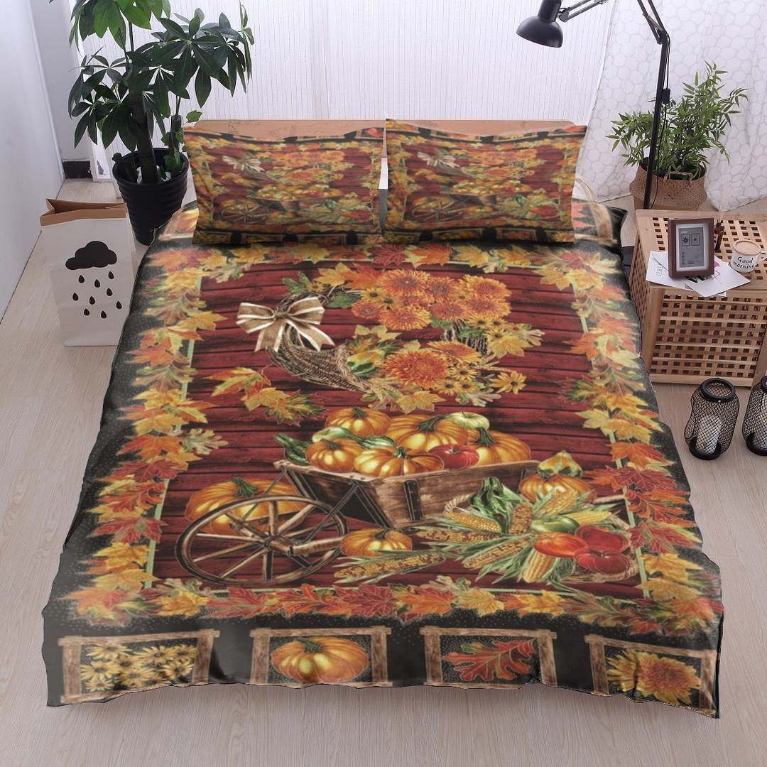 Autumn Flower Pumpkin Bedding Set