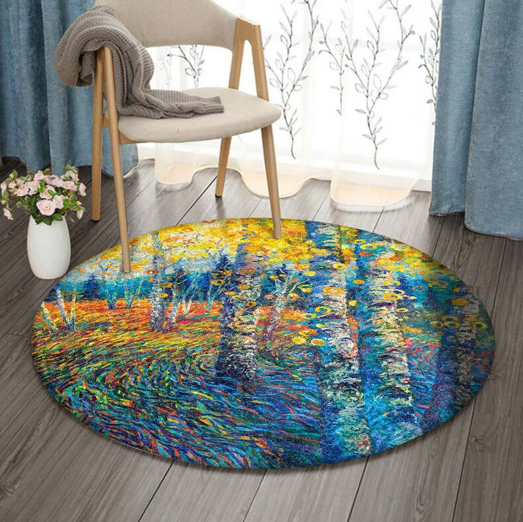 Autumn Forest Round Carpet