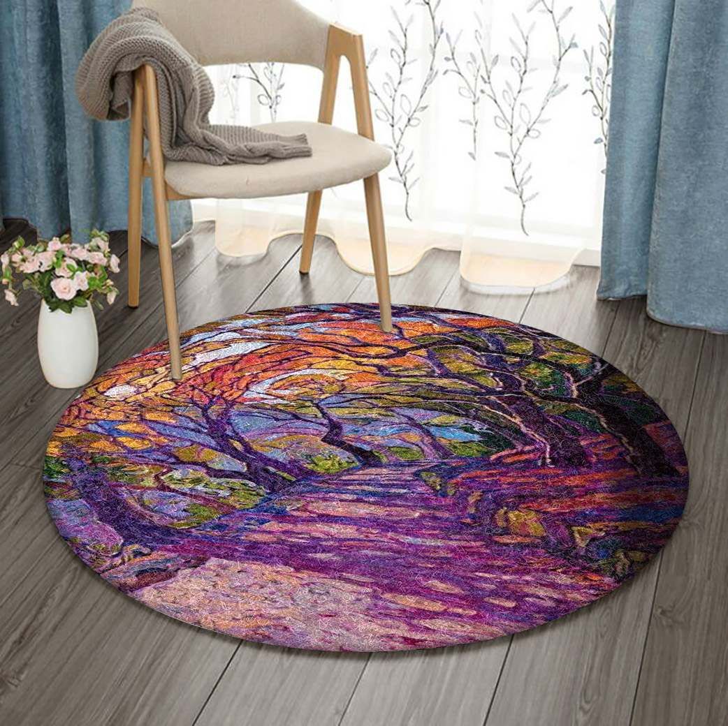 Autumn Forest Round Carpet