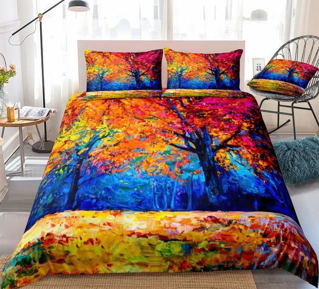 Autumn Maple Trees Bedding Set