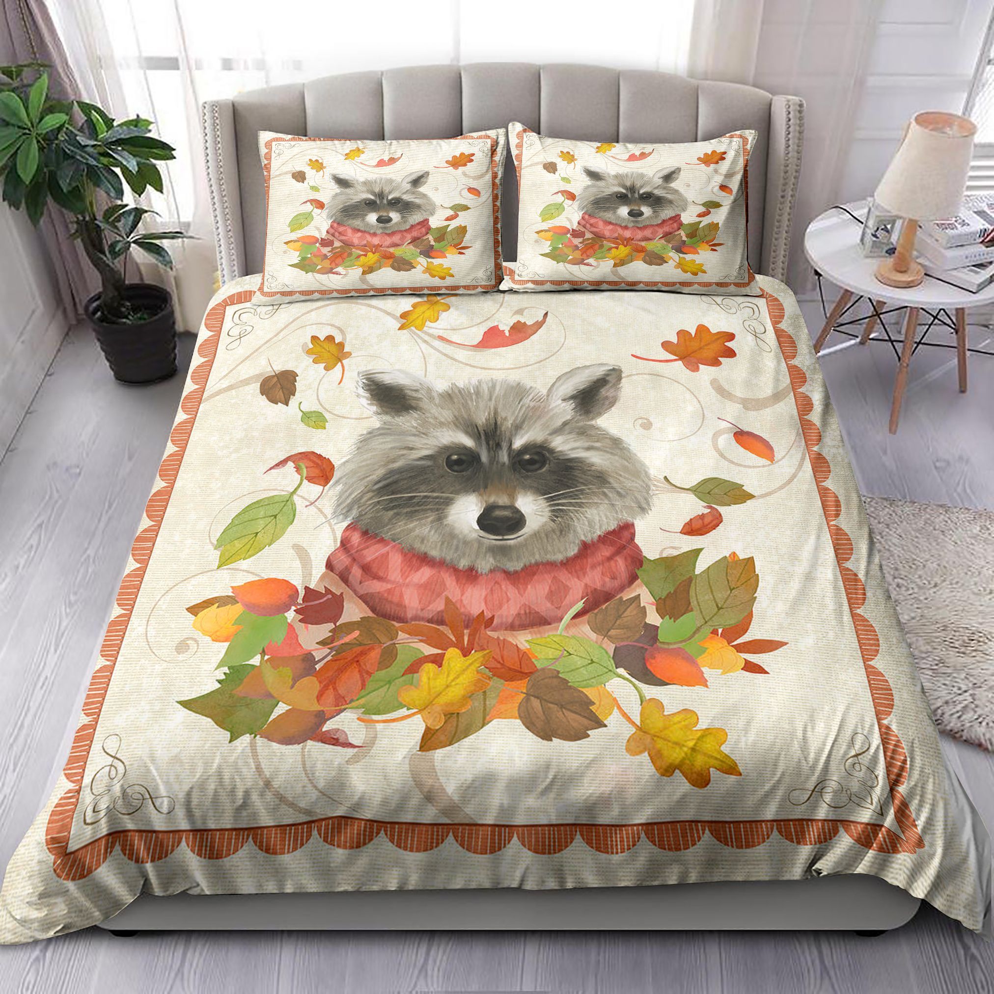Autumn Racoon Bedding Set