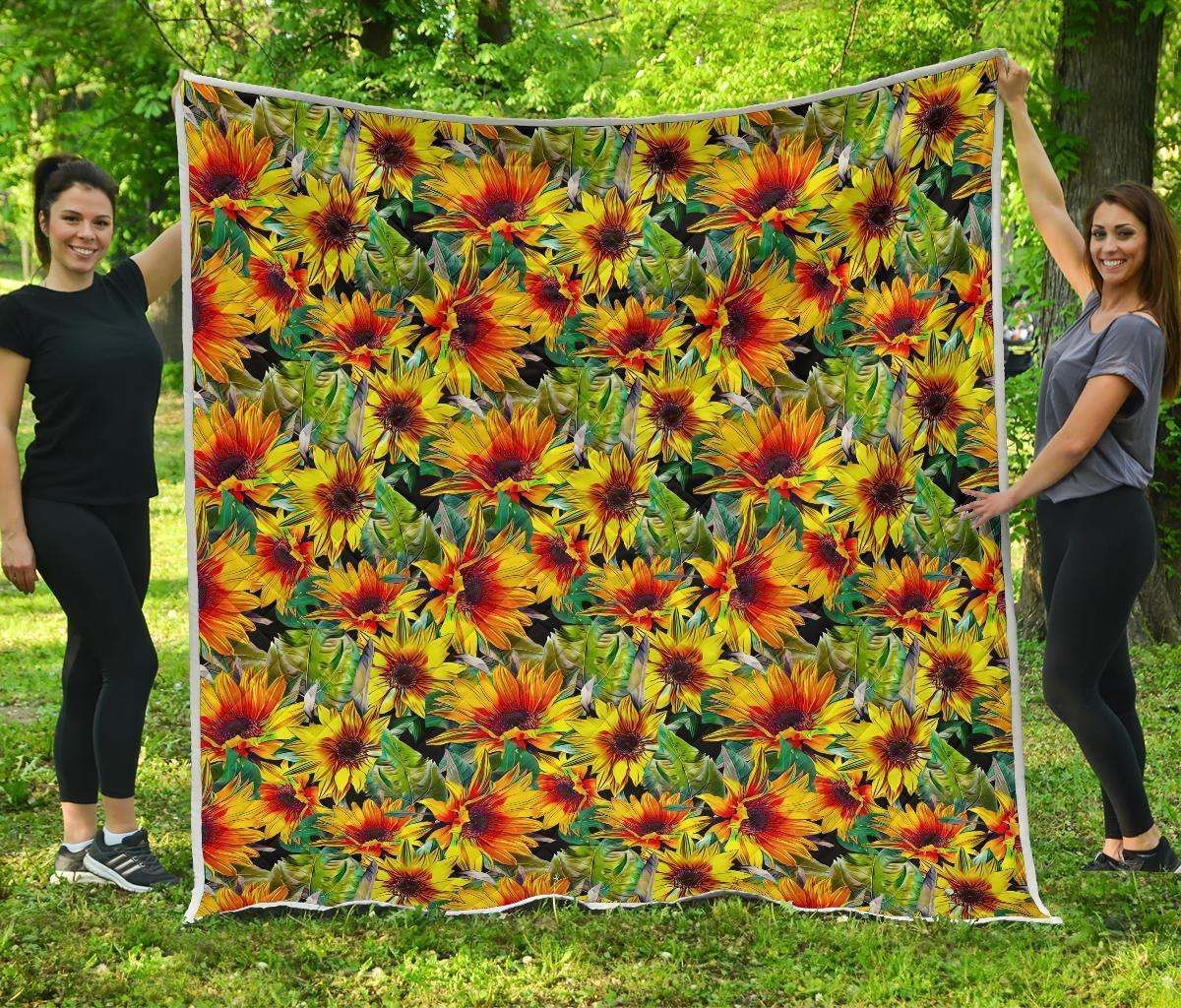Autumn Sunflower CL17100032MDQ Quilt Blanket