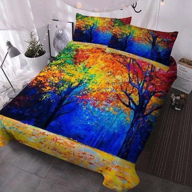 Autumn Trees Leaves Bedding Set