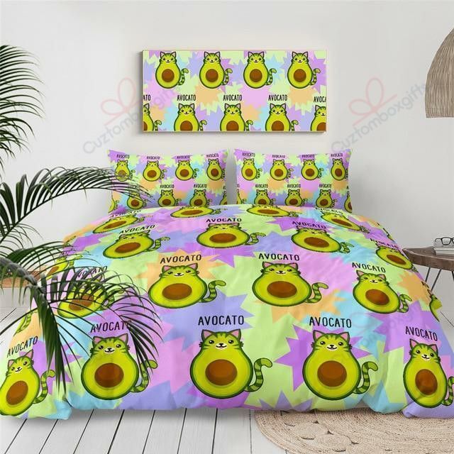 Avocado Cartoon Bedding Set
